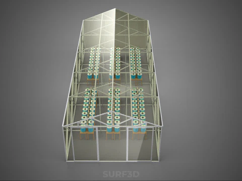 CEA CONTROLLED ENVIRONMENT AGRICULTURE DUTCH BUCKET SYSTEM DBS 3D Model