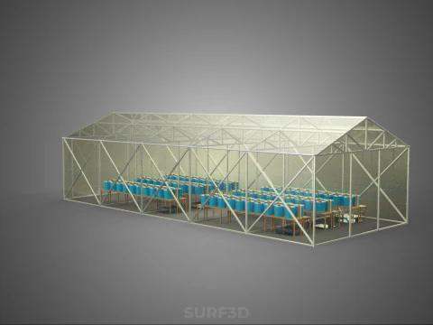CEA CONTROLLED ENVIRONMENT AGRICULTURE DUTCH BUCKET SYSTEM DBS 3D Model