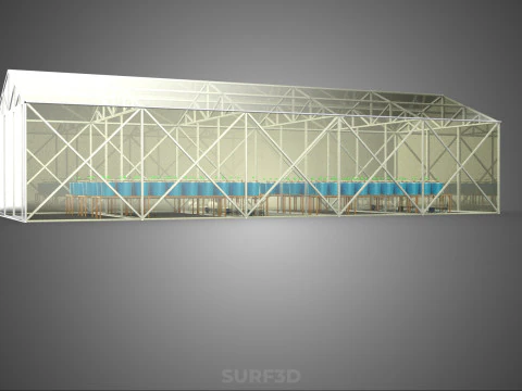 CEA CONTROLLED ENVIRONMENT AGRICULTURE DUTCH BUCKET SYSTEM DBS 3D Model