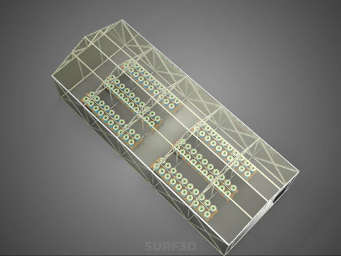CEA CONTROLLED ENVIRONMENT AGRICULTURE DUTCH BUCKET SYSTEM DBS 3D Model