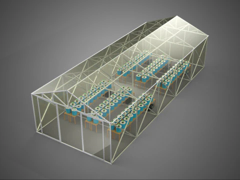 CEA CONTROLLED ENVIRONMENT AGRICULTURE DUTCH BUCKET SYSTEM DBS 3D Model