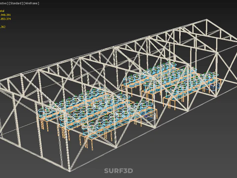 CEA CONTROLLED ENVIRONMENT AGRICULTURE DUTCH BUCKET SYSTEM DBS 3D Model