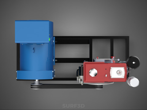 डीजल इंजन पावर जेनरेटर सेट जेनसेट अल्टरनेटर डायनमो मोटर 3D मॉडल