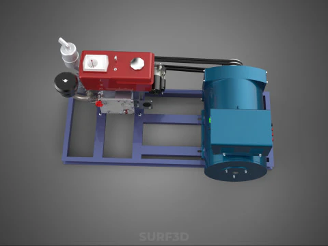 ENGINE DIESEL POWER GENERATOR SET GENSET ALTERNATOR DYNAMO MOTOR 3D Model