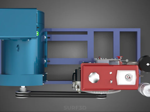 ENGINE DIESEL POWER GENERATOR SET GENSET ALTERNATOR DYNAMO MOTOR 3D Model