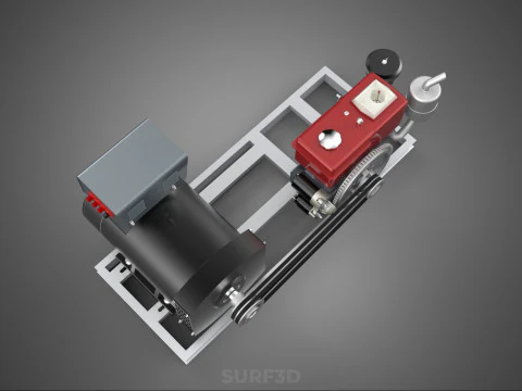 INDUSTRIAL ELECTRIC AC POWER GENERATOR DIESEL SET GENSET MOTOR 3D Model