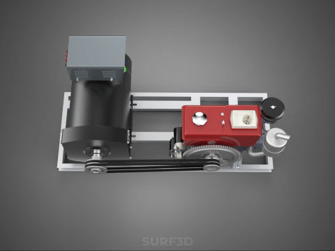 INDUSTRIAL ELECTRIC AC POWER GENERATOR DIESEL SET GENSET MOTOR 3D Model