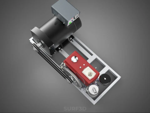 INDUSTRIAL ELECTRIC AC POWER GENERATOR DIESEL SET GENSET MOTOR 3D Model