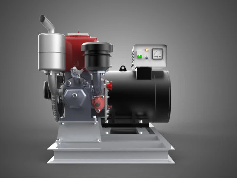 DİZEL MARŞ ELEKTRİKLİ VOLAN G&Uuml;&Ccedil; JENERAT&Ouml;R MOTORU KURULUM SETİ 3D Model