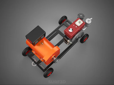 MOBILE EMERGENCY BACKUP DIESEL WHEELS ELECTRICAL GENERATOR SET 3D Model