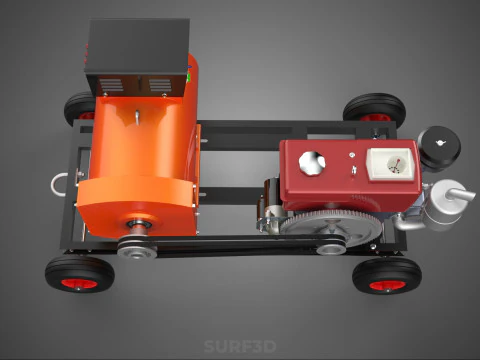 MOBILE EMERGENCY BACKUP DIESEL WHEELS ELECTRICAL GENERATOR SET 3D Model