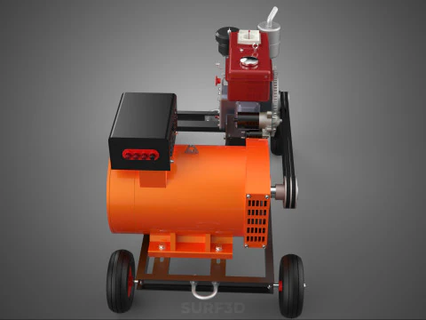 MOBILE EMERGENCY BACKUP DIESEL WHEELS ELECTRICAL GENERATOR SET 3D Model