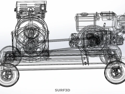 MOBILE EMERGENCY BACKUP DIESEL WHEELS ELECTRICAL GENERATOR SET 3D Model