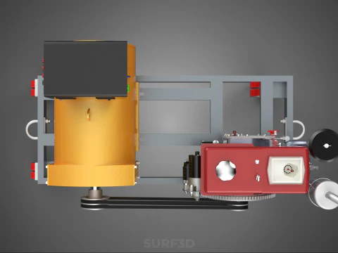 SWIVEL CASTER WHEEL DIESEL POWER GENERATOR SET GENSET ALTERNATOR 3D Model