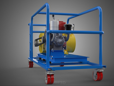 WIELEN WIELEN MOTOR DIESEL POWER GENERATOR SET GENSET MOTOR AC 3D Model