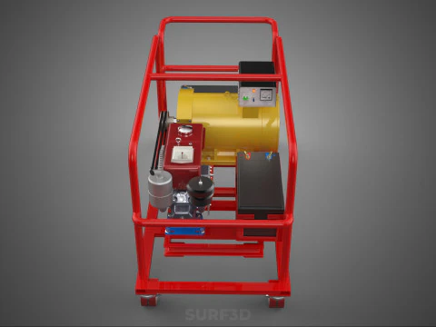 PORTABLE POWER BANK CHARGING STATION DIESEL GENERATOR SET GENSET 3D Model