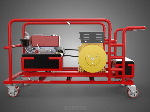 PORTABLE POWER BANK CHARGING STATION DIESEL GENERATOR SET GENSET 3D Model