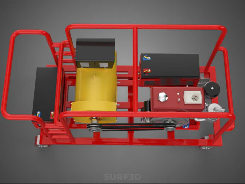 PORTABLE POWER BANK CHARGING STATION DIESEL GENERATOR SET GENSET 3D Model