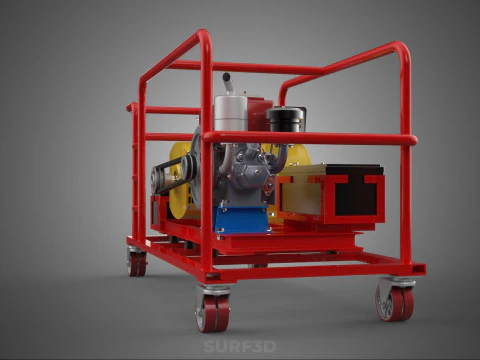 PORTABLE POWER BANK CHARGING STATION DIESEL GENERATOR SET GENSET 3D Model