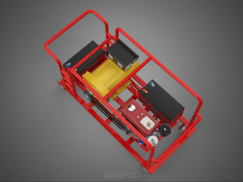 PORTABLE POWER BANK CHARGING STATION DIESEL GENERATOR SET GENSET 3D Model