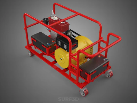 PORTABLE POWER BANK CHARGING STATION DIESEL GENERATOR SET GENSET 3D Model
