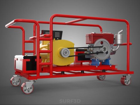 STAZIONE DI RICARICA POWER BANK PORTATILE GRUPPO GENERATORE DIESEL GENSET Modello 3D