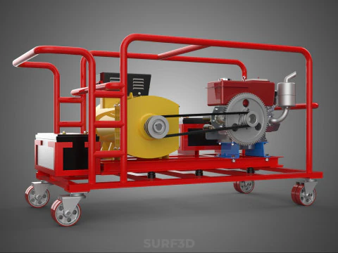 PORTABLE POWER BANK CHARGING STATION DIESEL GENERATOR SET GENSET 3D Model