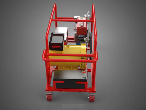 PORTABLE POWER BANK CHARGING STATION DIESEL GENERATOR SET GENSET 3D Model