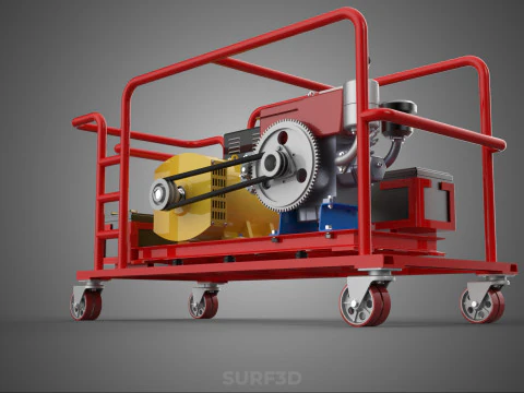 PORTABLE POWER BANK CHARGING STATION DIESEL GENERATOR SET GENSET 3D Model