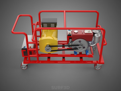 STAZIONE DI RICARICA POWER BANK PORTATILE GRUPPO GENERATORE DIESEL GENSET Modello 3D