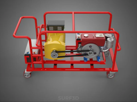 PORTABLE POWER BANK CHARGING STATION DIESEL GENERATOR SET GENSET 3D Model