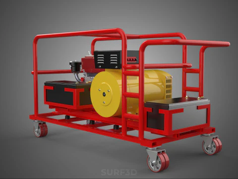 PORTABLE POWER BANK CHARGING STATION DIESEL GENERATOR SET GENSET 3D Model