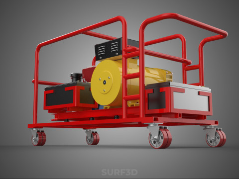 STAZIONE DI RICARICA POWER BANK PORTATILE GRUPPO GENERATORE DIESEL GENSET Modello 3D