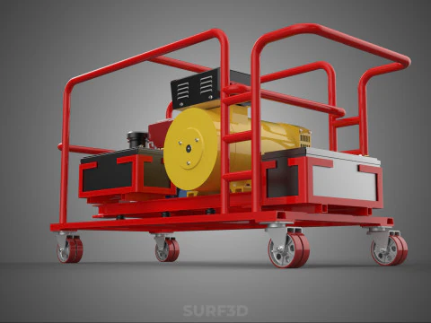 PORTABLE POWER BANK CHARGING STATION DIESEL GENERATOR SET GENSET 3D Model