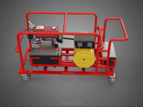 PORTABLE POWER BANK CHARGING STATION DIESEL GENERATOR SET GENSET 3D Model