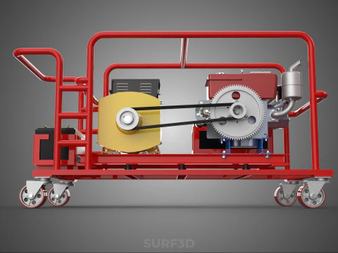 PORTABLE POWER BANK CHARGING STATION DIESEL GENERATOR SET GENSET 3D Model