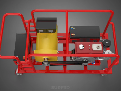 PORTABLE POWER BANK CHARGING STATION DIESEL GENERATOR SET GENSET 3D Model