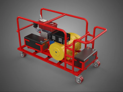 PORTABLE POWER BANK CHARGING STATION DIESEL GENERATOR SET GENSET 3D Model