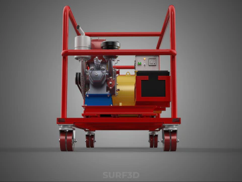 PORTABLE POWER BANK CHARGING STATION DIESEL GENERATOR SET GENSET 3D Model