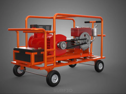 LARGE SCALE MOBILE POWERBANK EMERGENCY DIESEL GENERATOR GENSET 3D Model