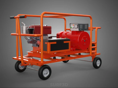 LARGE SCALE MOBILE POWERBANK EMERGENCY DIESEL GENERATOR GENSET 3D Model