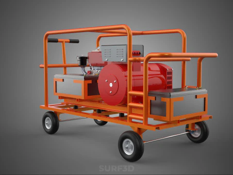 LARGE SCALE MOBILE POWERBANK EMERGENCY DIESEL GENERATOR GENSET 3D Model