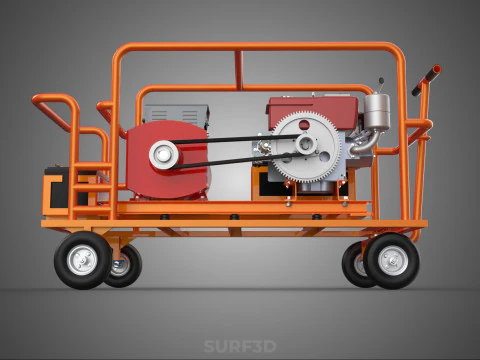 LARGE SCALE MOBILE POWERBANK EMERGENCY DIESEL GENERATOR GENSET 3D Model