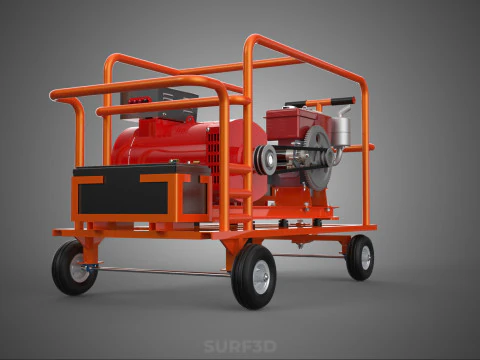 LARGE SCALE MOBILE POWERBANK EMERGENCY DIESEL GENERATOR GENSET 3D Model