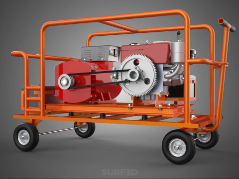 LARGE SCALE MOBILE POWERBANK EMERGENCY DIESEL GENERATOR GENSET 3D Model