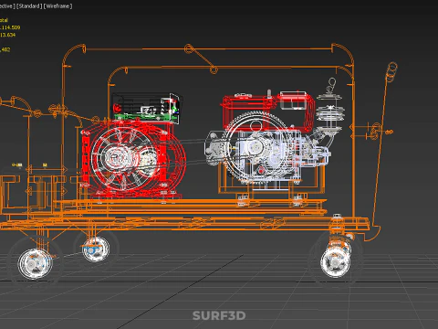LARGE SCALE MOBILE POWERBANK EMERGENCY DIESEL GENERATOR GENSET 3D Model