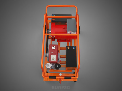 MOBILE BACKUP DIESEL GENSET POWER GENERATOR SET BATTERY SYSTEM 3D Model