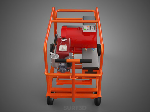 MOBILE BACKUP DIESEL GENSET POWER GENERATOR SET BATTERY SYSTEM 3D Model