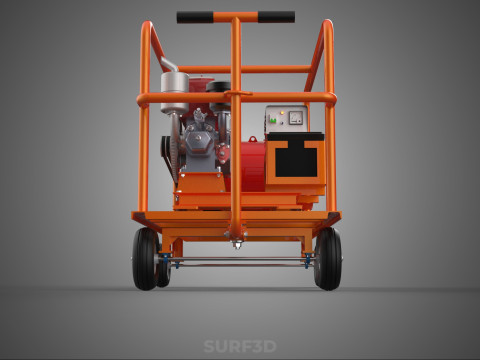 MOBILE BACKUP DIESEL GENSET POWER GENERATOR SET BATTERY SYSTEM 3D Model