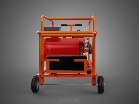 MOBILE BACKUP DIESEL GENSET POWER GENERATOR SET BATTERY SYSTEM 3D Model